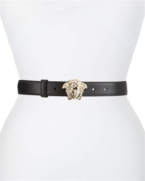 versace palazzo brushed leather belt